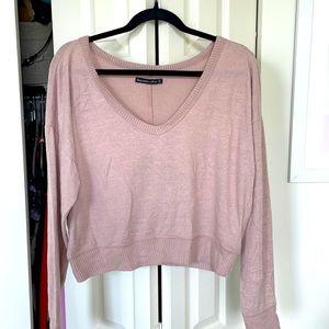 Light pink sweater from Abercrombie. Super soft and cozy.